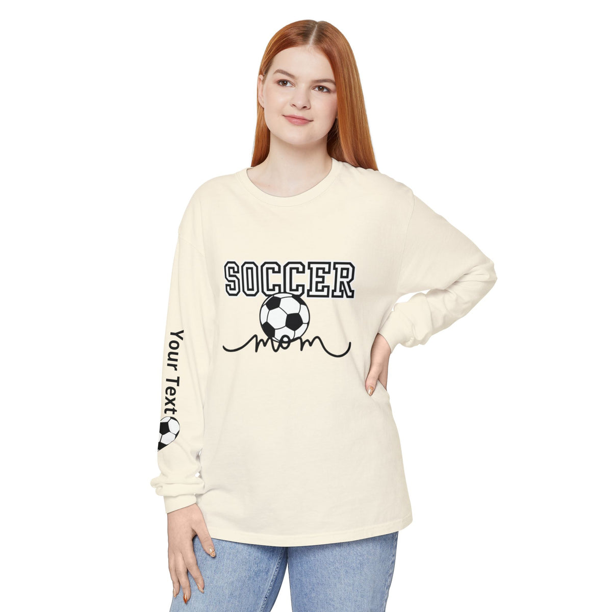 Personalized Soccer Mom Long Sleeve T-Shirt