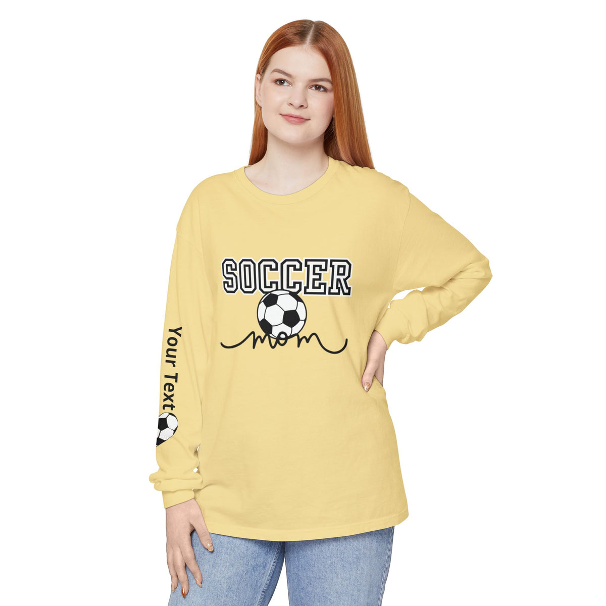 Personalized Soccer Mom Long Sleeve T-Shirt
