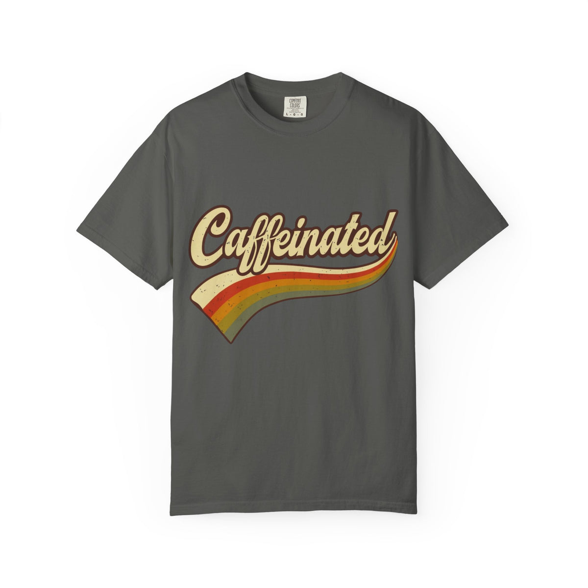 Caffeinated Retro Rainbow T-Shirt