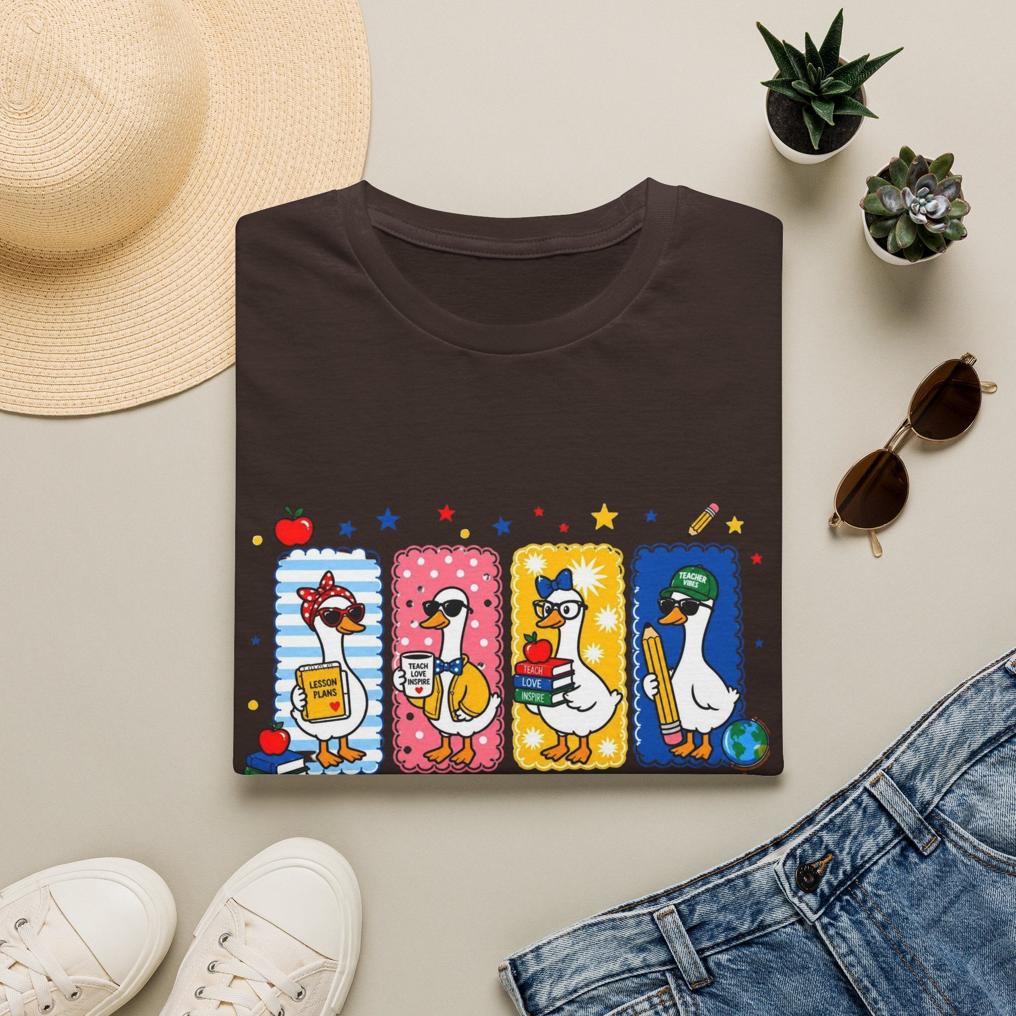 Teacher Ducks Graphic T-Shirt