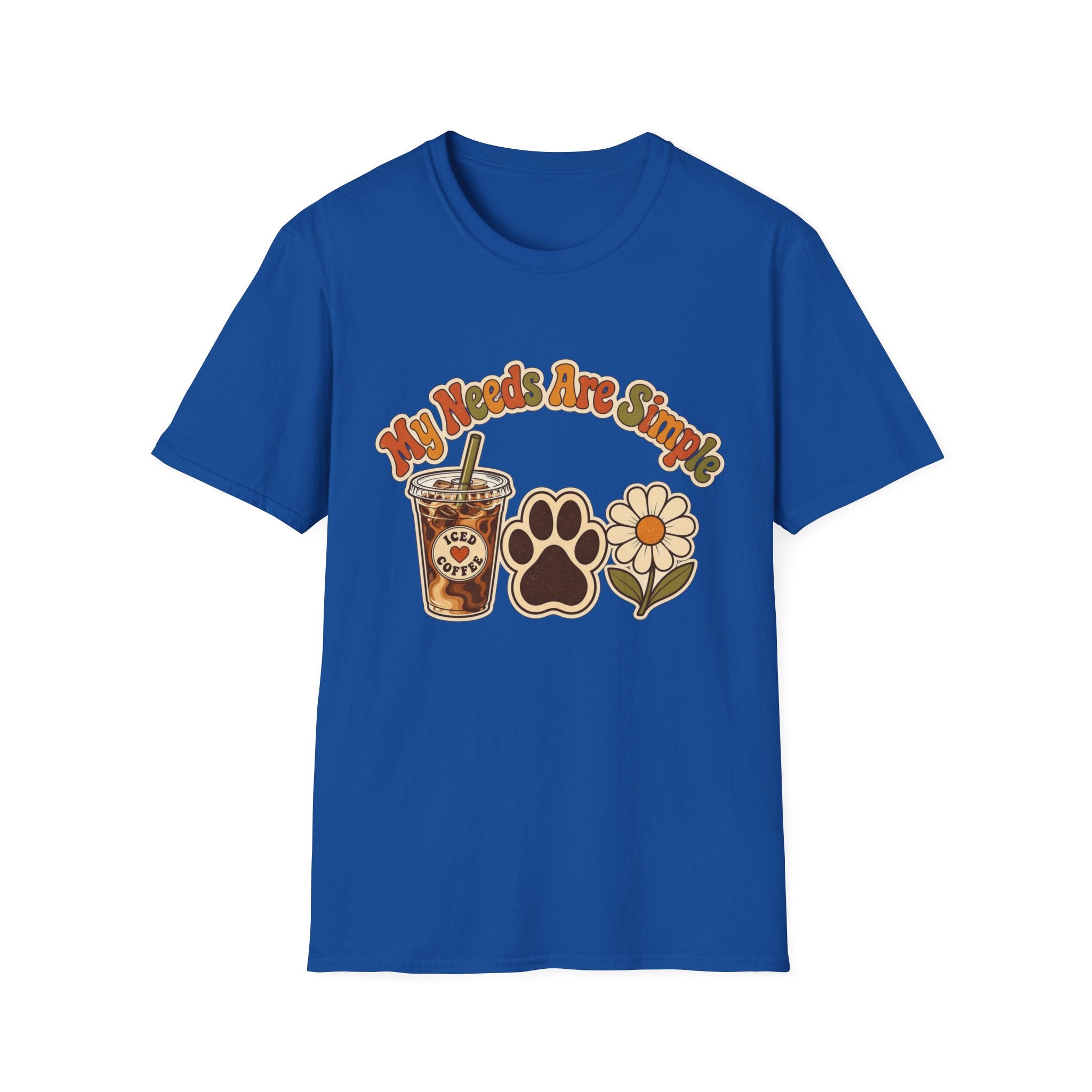 My Needs Are Simple Paw & Iced Coffee Graphic T-Shirt