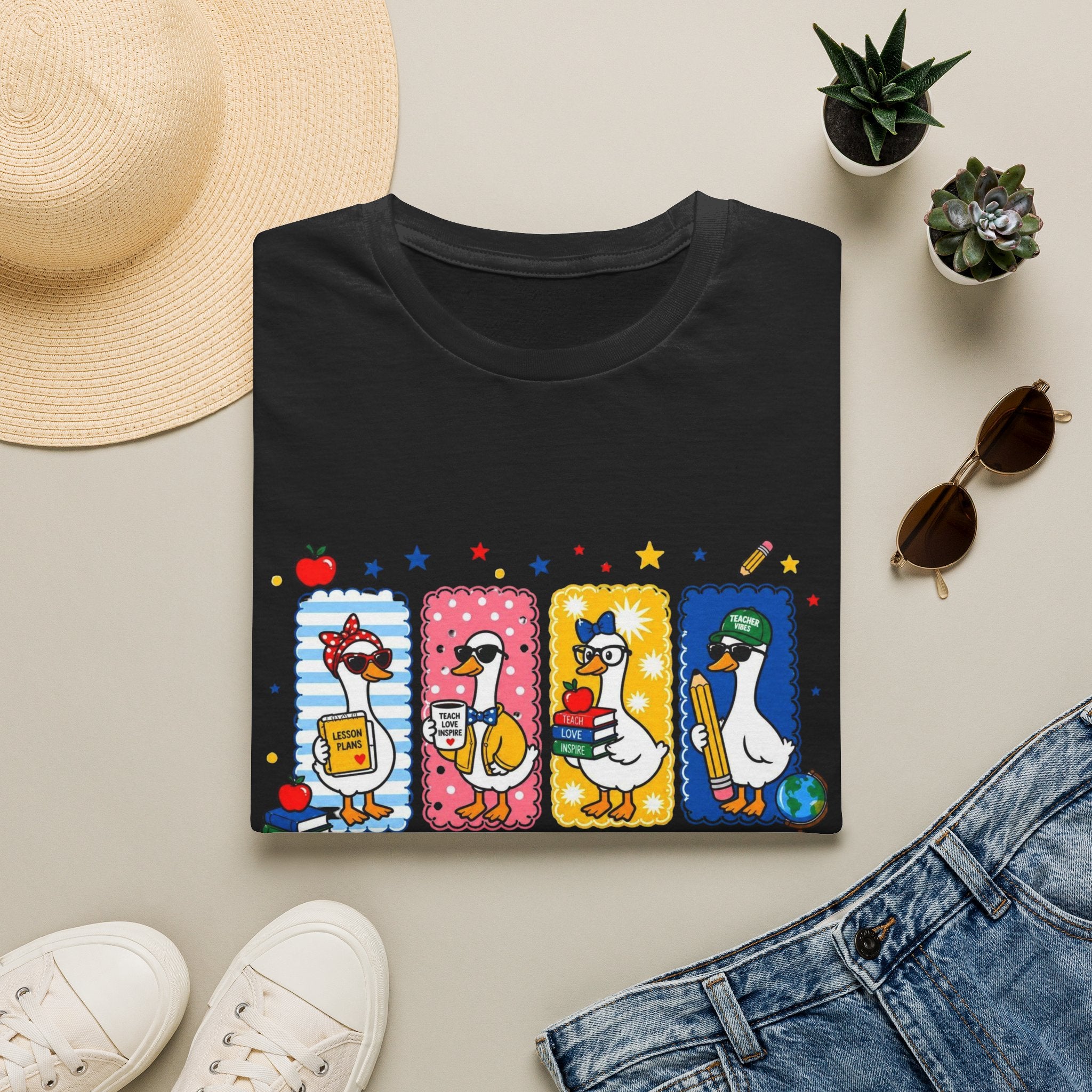 Teacher Ducks Graphic T-Shirt