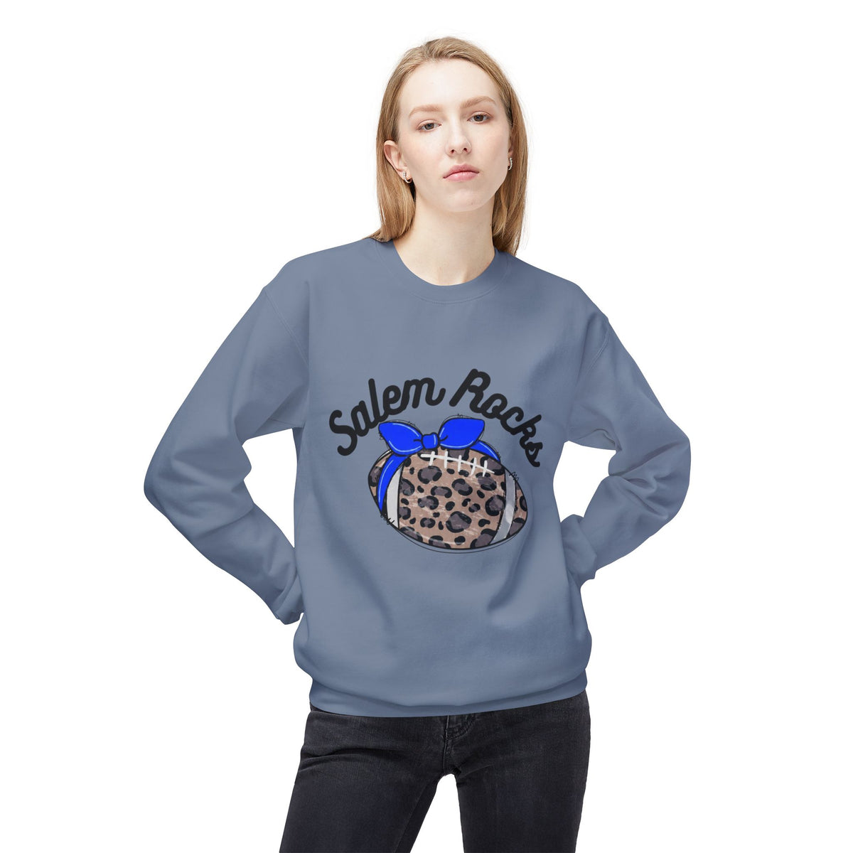 Salem Rocks Football Crewneck Sweatshirt, Unisex Fleece Pullover, Comfortable Streetwear