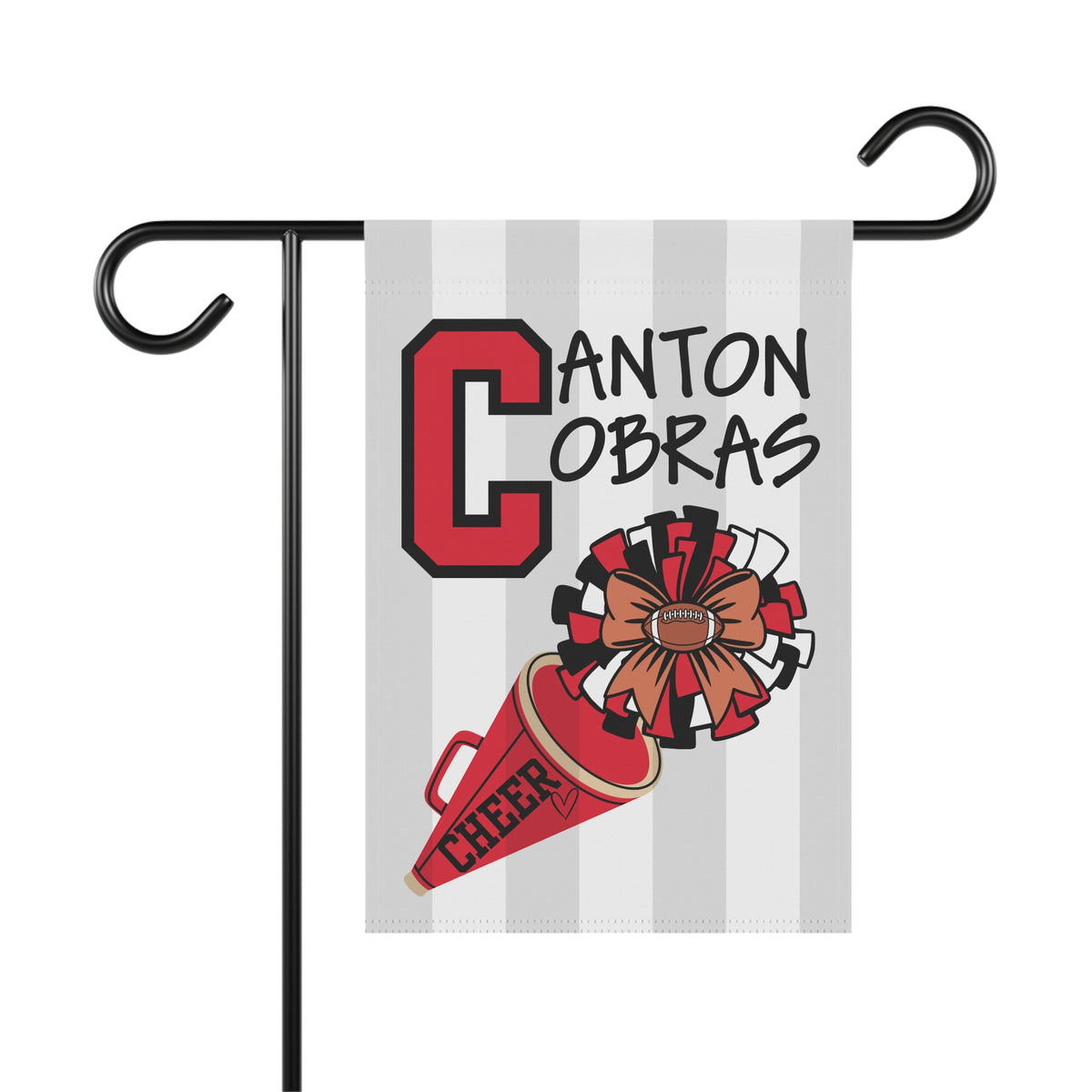 Canton Cobras Cheer Garden Flag - School Spirit Yard Banner
