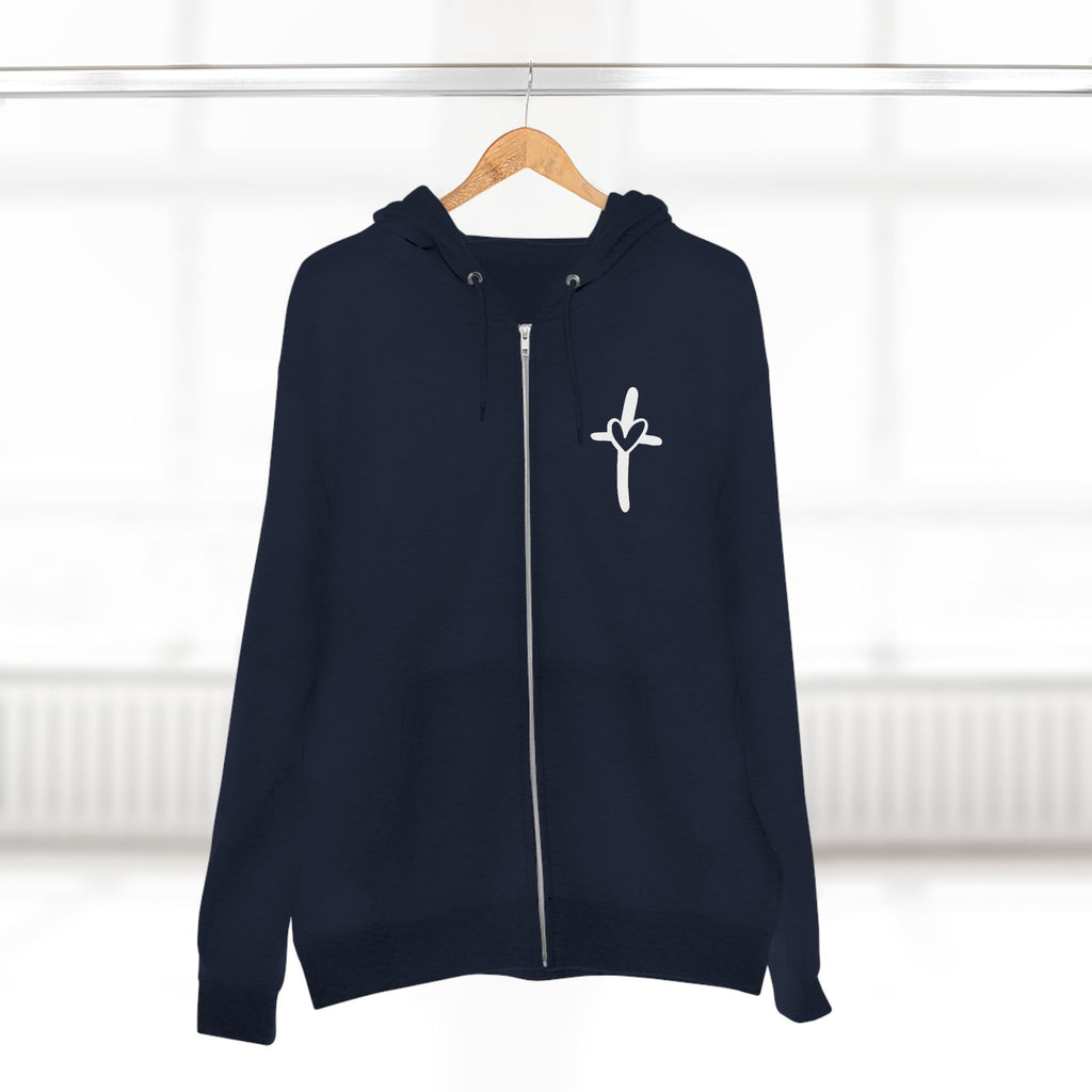 Cross & Heart Zip Hoodie