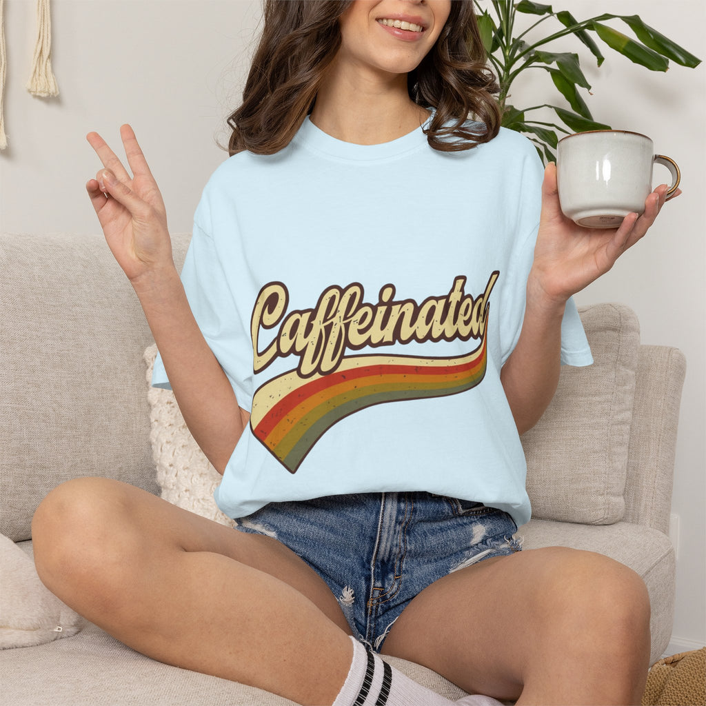 Caffeinated Retro Rainbow T-Shirt