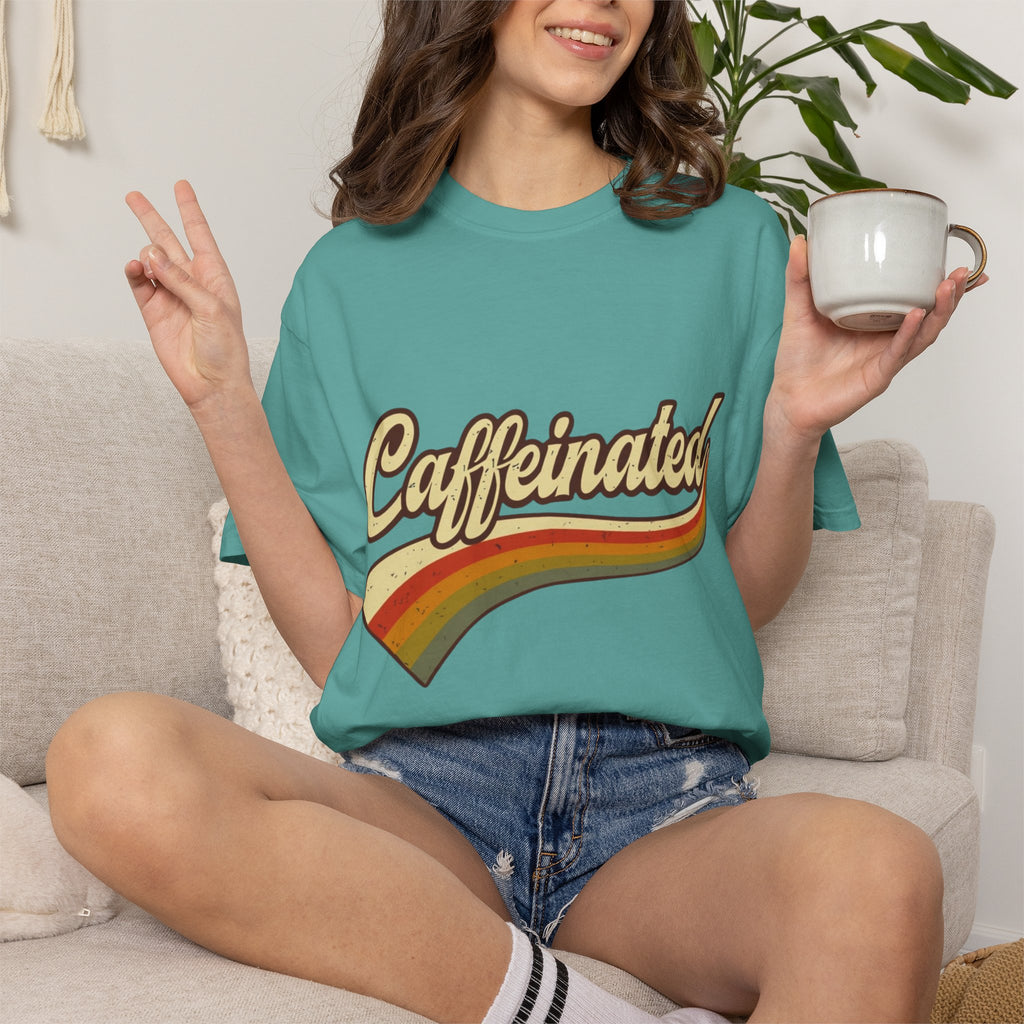Caffeinated Retro Rainbow T-Shirt