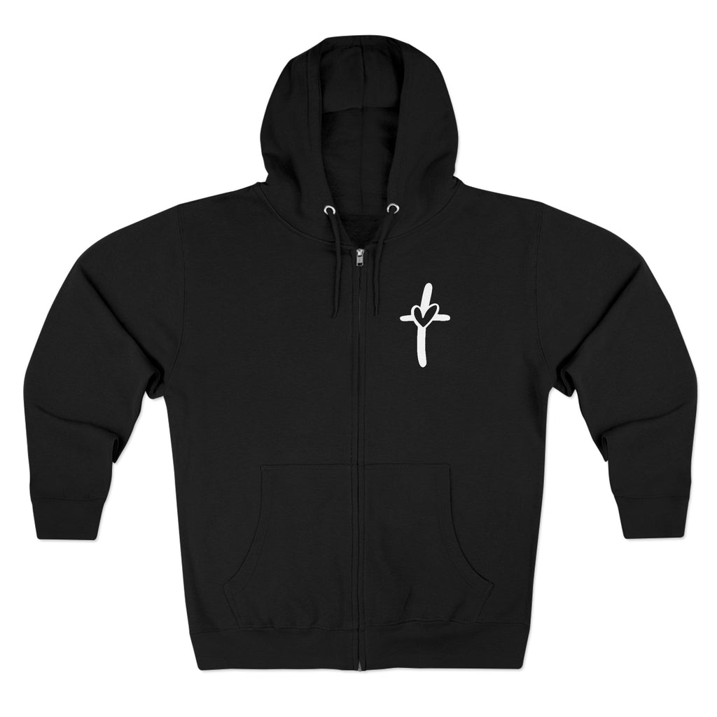 Cross & Heart Zip Hoodie