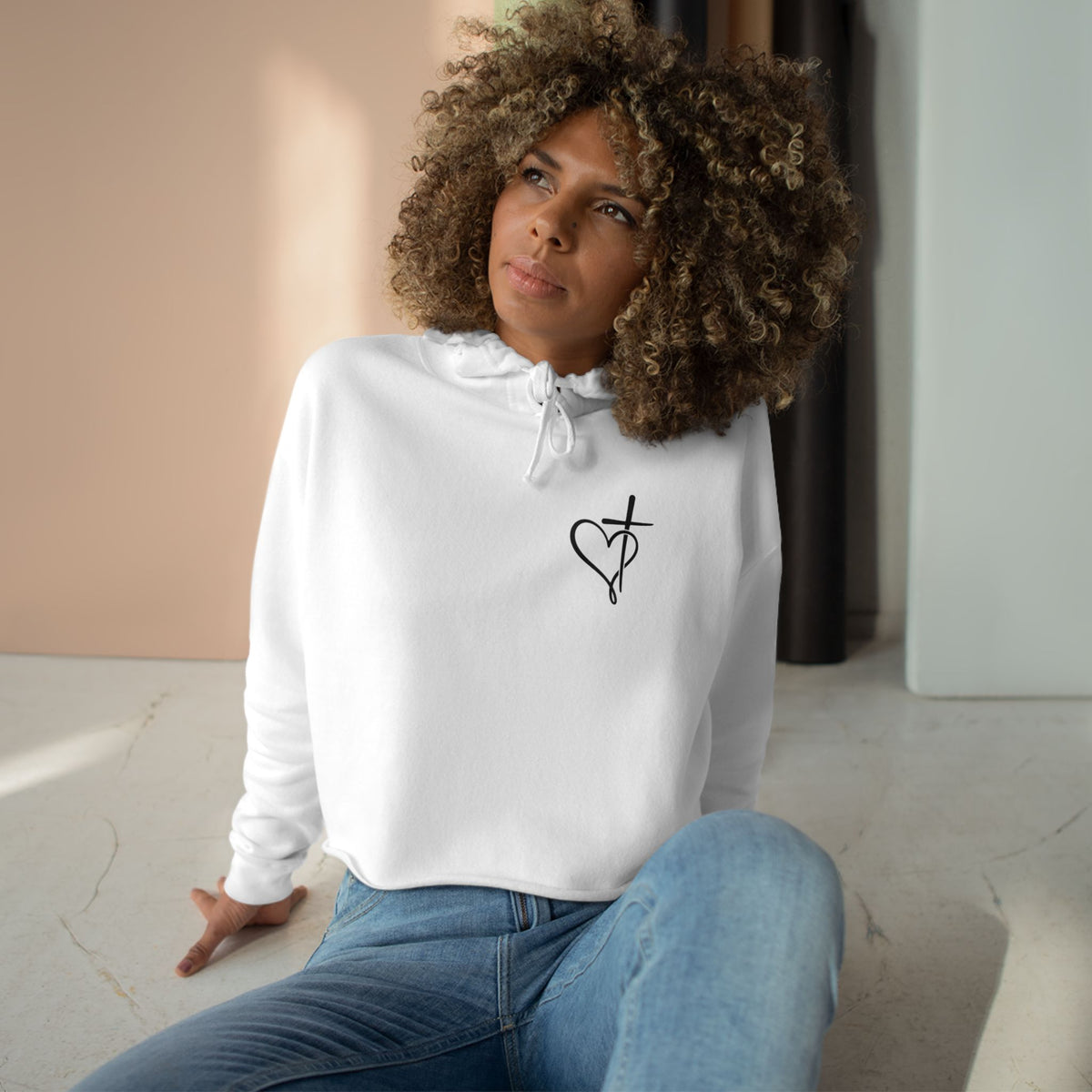 Faith Crop Front & Back Hoodie