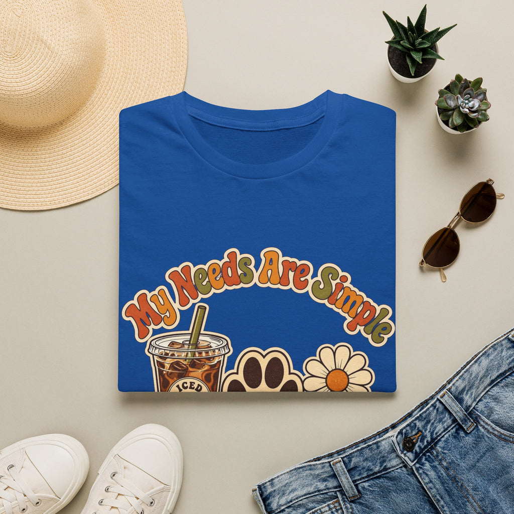 My Needs Are Simple Paw & Iced Coffee Graphic T-Shirt