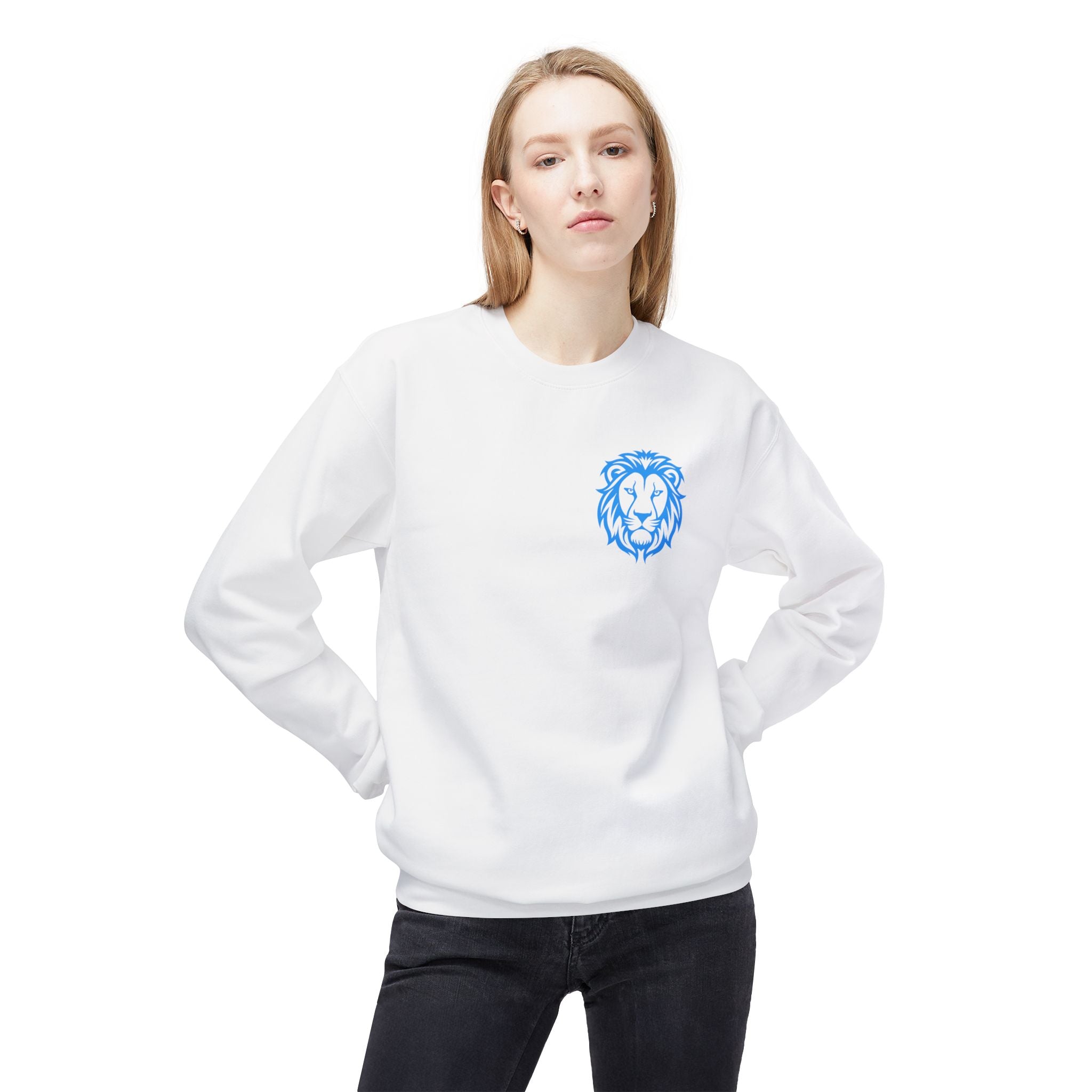 Detroit Sundays Front & Back Crewneck Sweatshirt, Cozy Unisex Fleece