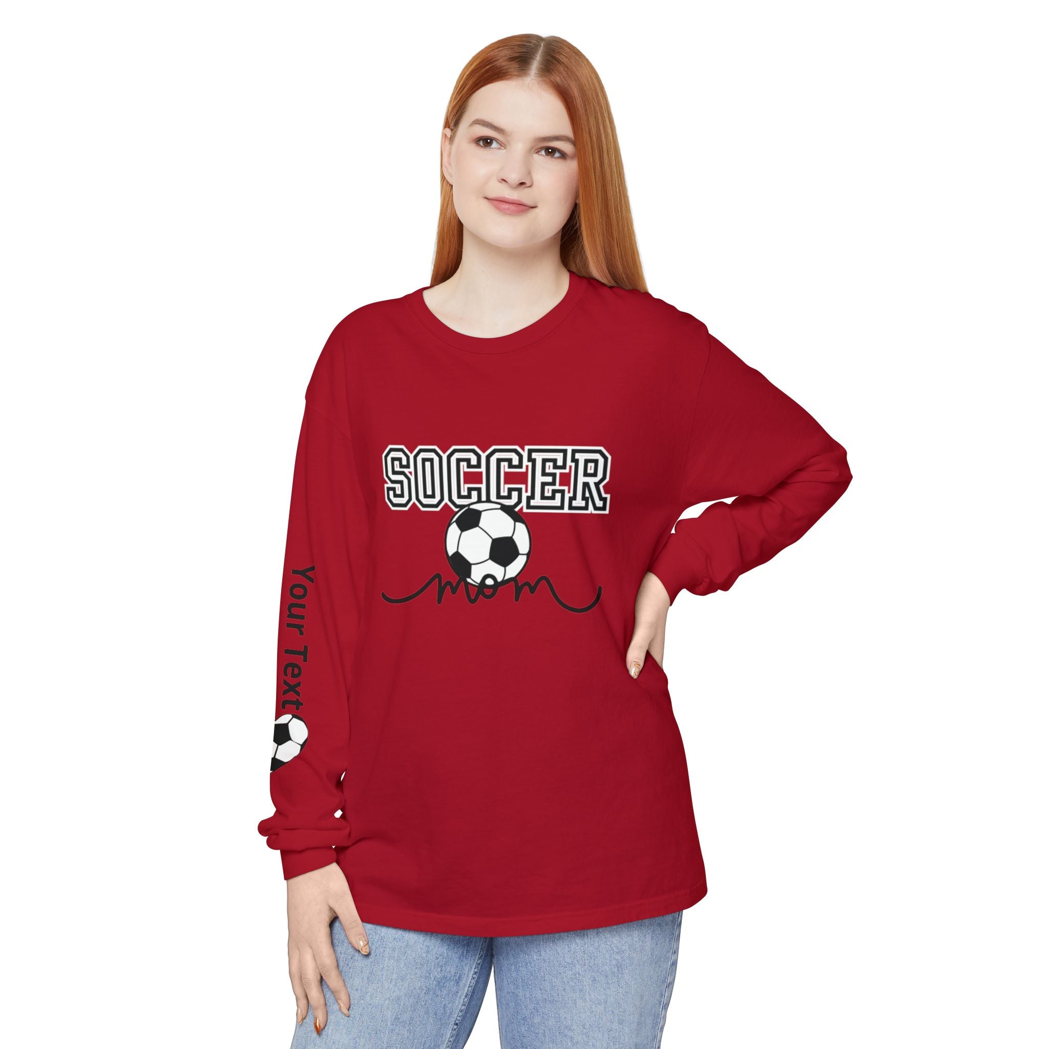 Personalized Soccer Mom Long Sleeve T-Shirt