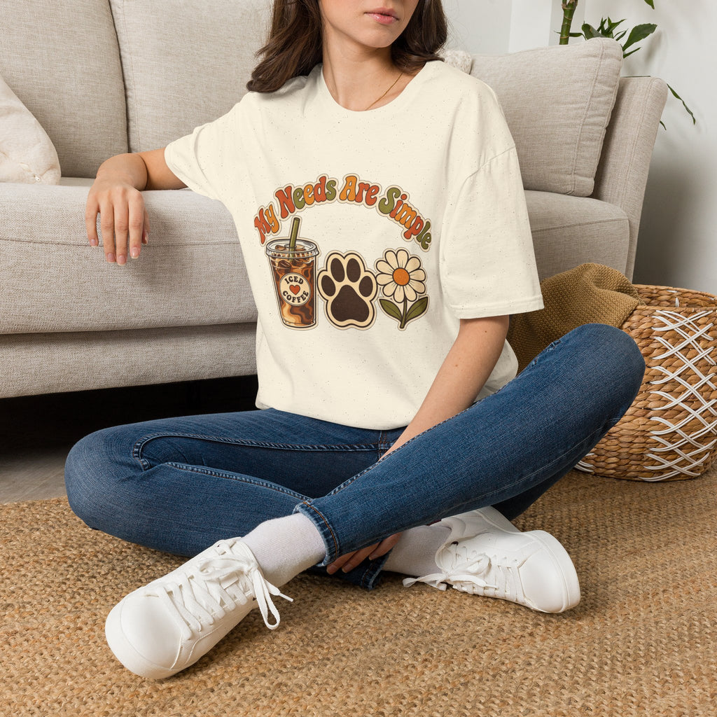 My Needs Are Simple Paw & Iced Coffee Graphic T-Shirt