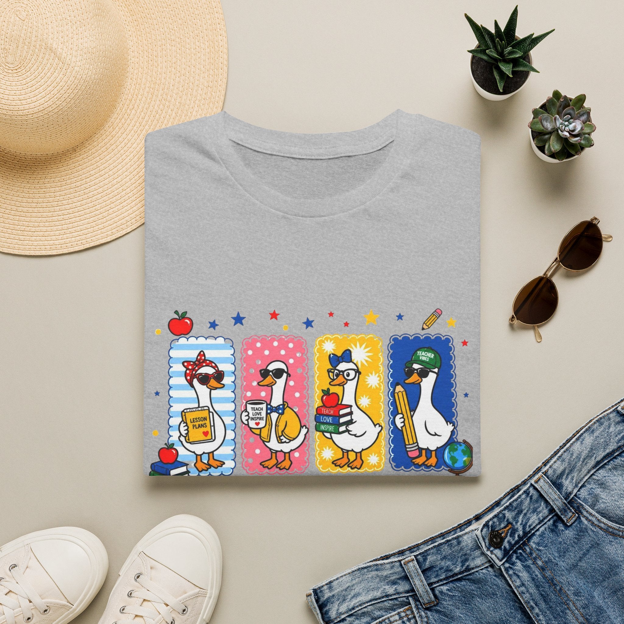 Teacher Ducks Graphic T-Shirt