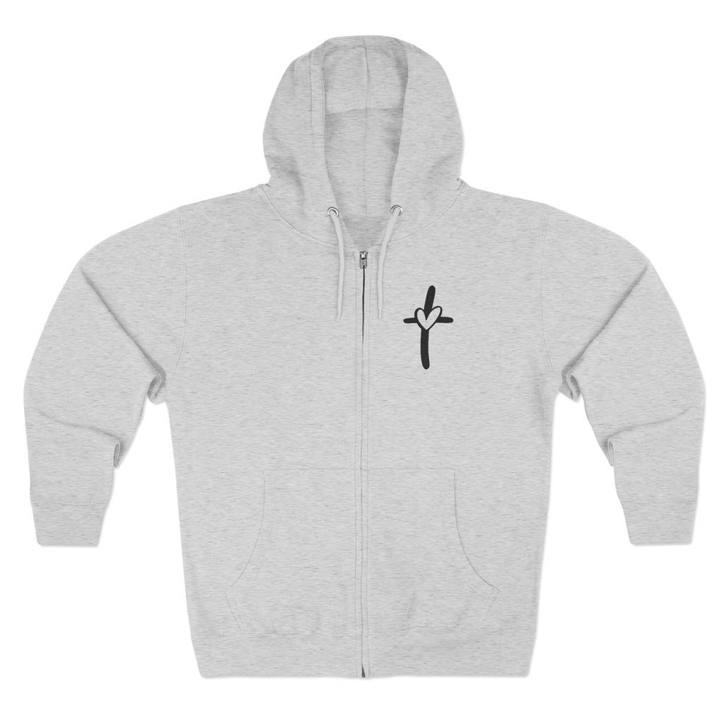 Cross & Heart Zip Hoodie