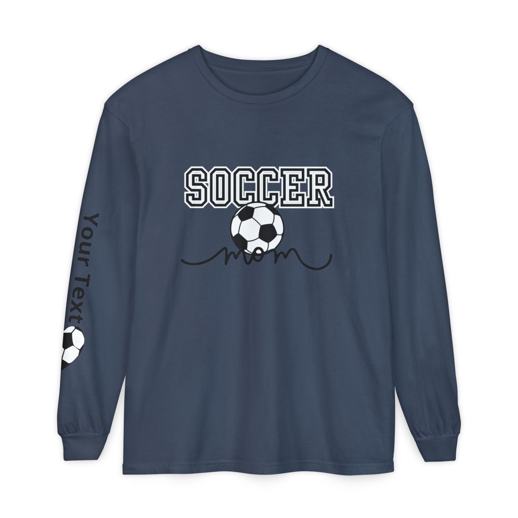 Personalized Soccer Mom Long Sleeve T-Shirt