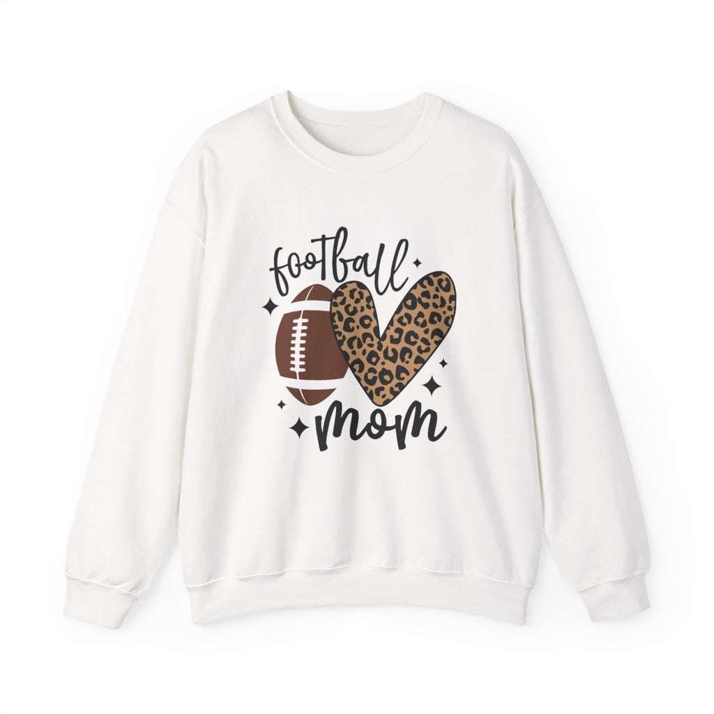 Football Mom Leopard Print Sweatshirt - Cozy Crewneck Gift for Sports Moms, Game Day Apparel, Fall Fashion