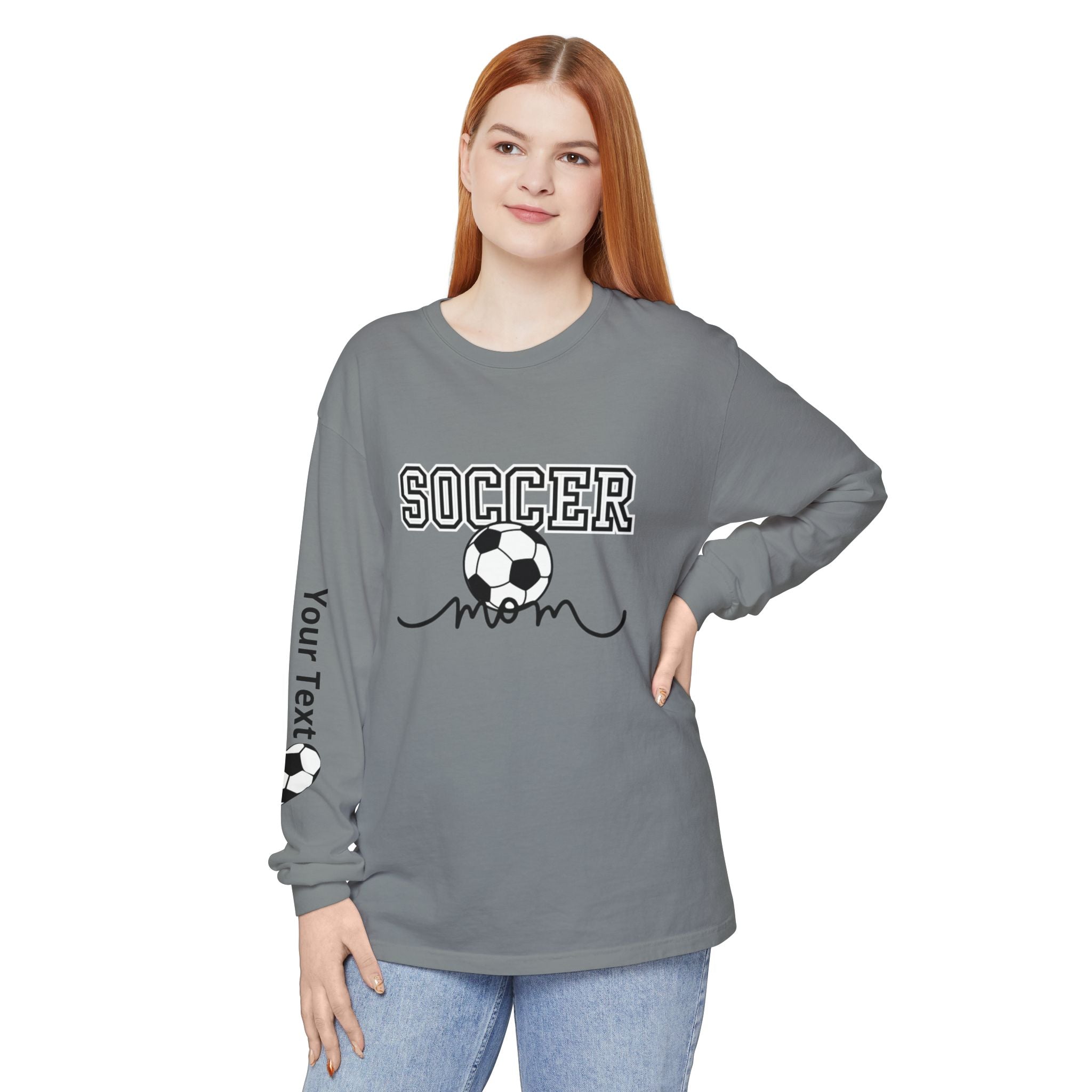 Personalized Soccer Mom Long Sleeve T-Shirt