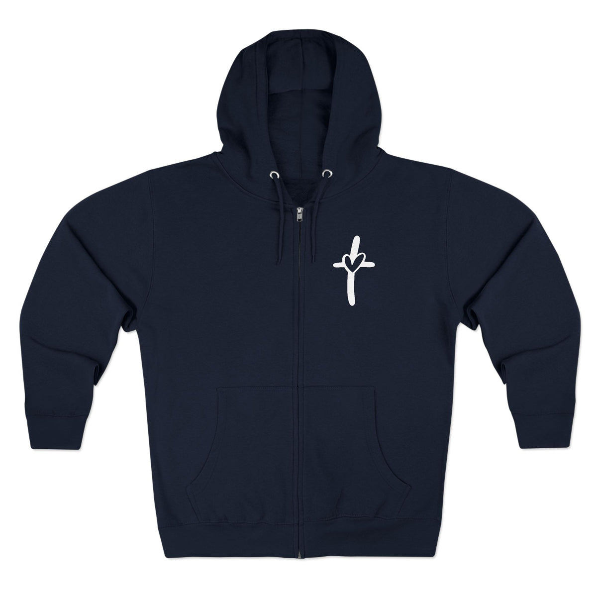 Cross & Heart Zip Hoodie