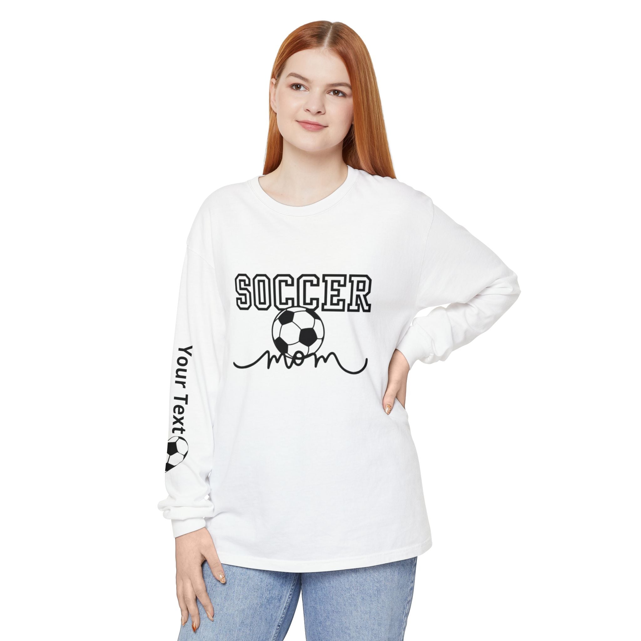 Personalized Soccer Mom Long Sleeve T-Shirt