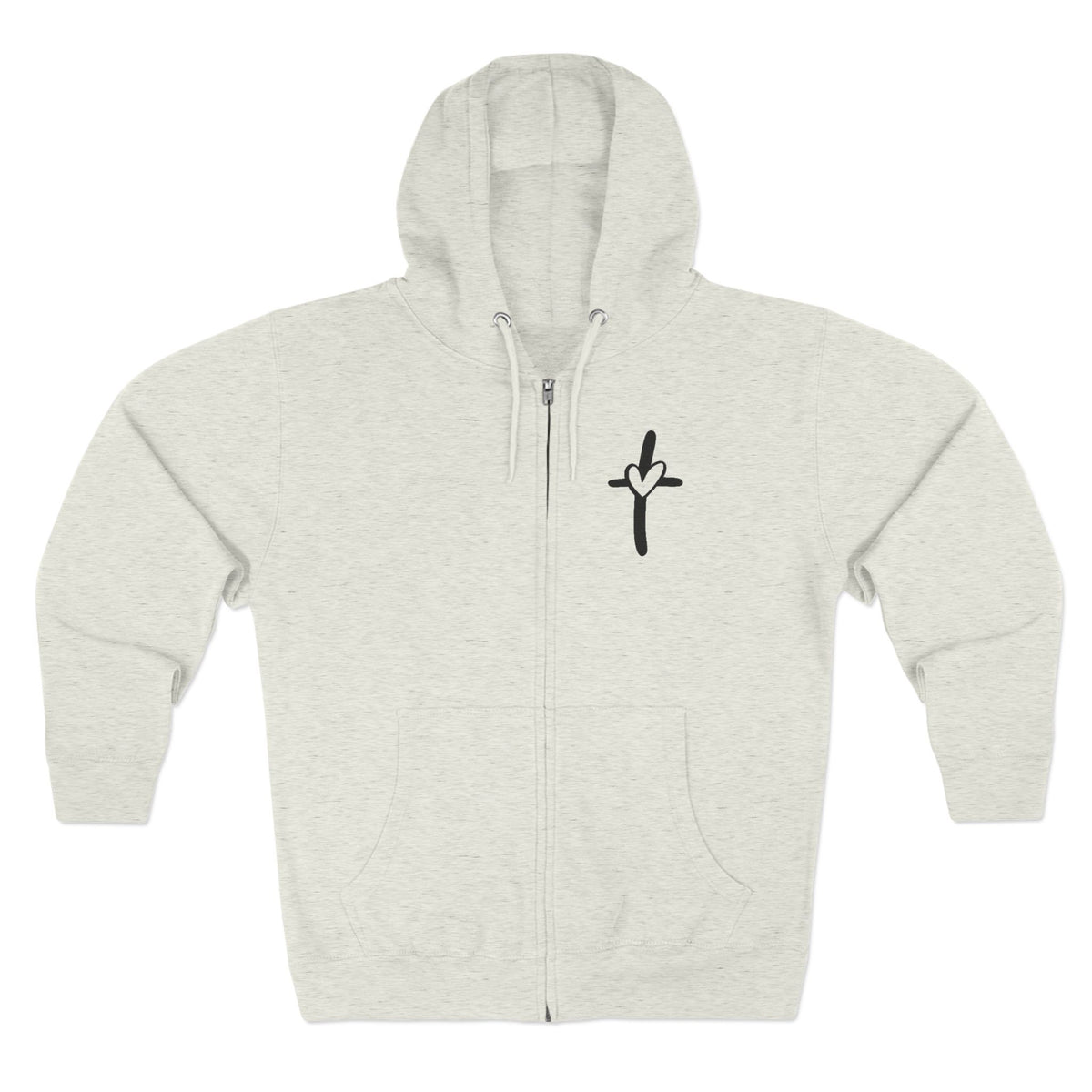 Cross & Heart Zip Hoodie
